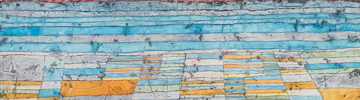 Detail 1: The horizontal blue bands at the upper edge in Highway and Byways